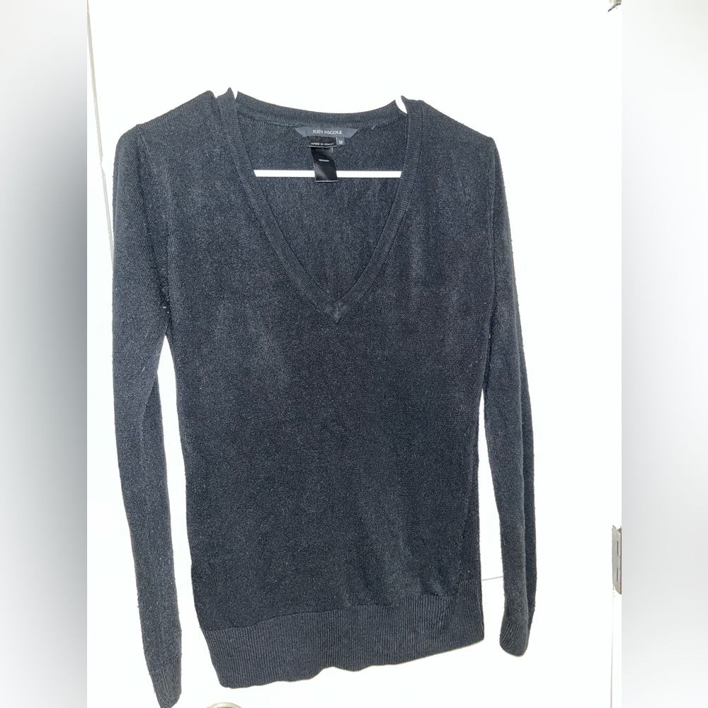 Nicole Black V-Neck Sweater